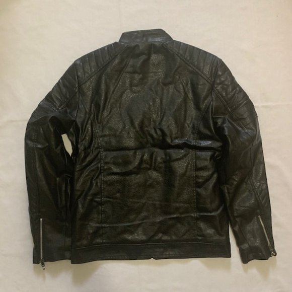 New Men's Autumn High Quality Fashion Coat Leather Jacket Motorcyle - Picture 3 of 11